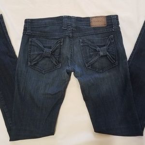 Frankie B 'rosie skinny bow' dark wash jeans